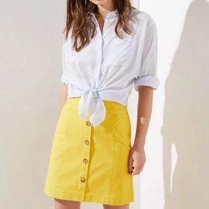 LOFT • 🍋 Button Front Skirt